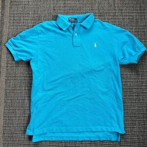 Ralph Lauren Blue Polo Shirt Classic Cotton Design